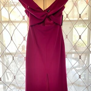 Lulu's Red Sheath Cocktail Dress Off the Shoulder